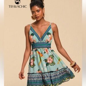 SHEIN Light Blue floral print sundress. Tags removed but never worn